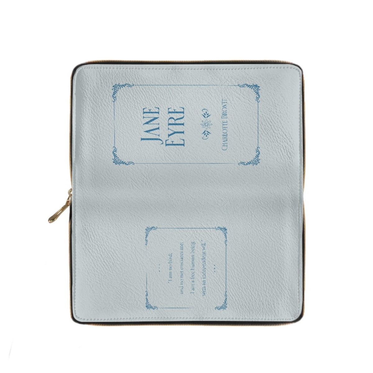 Book Wallets , Book Clutch, Book Lover Gift, Best Holiday Gifts, Purple Purse Bag, Charlotte Bronte, Zip Around Wallet