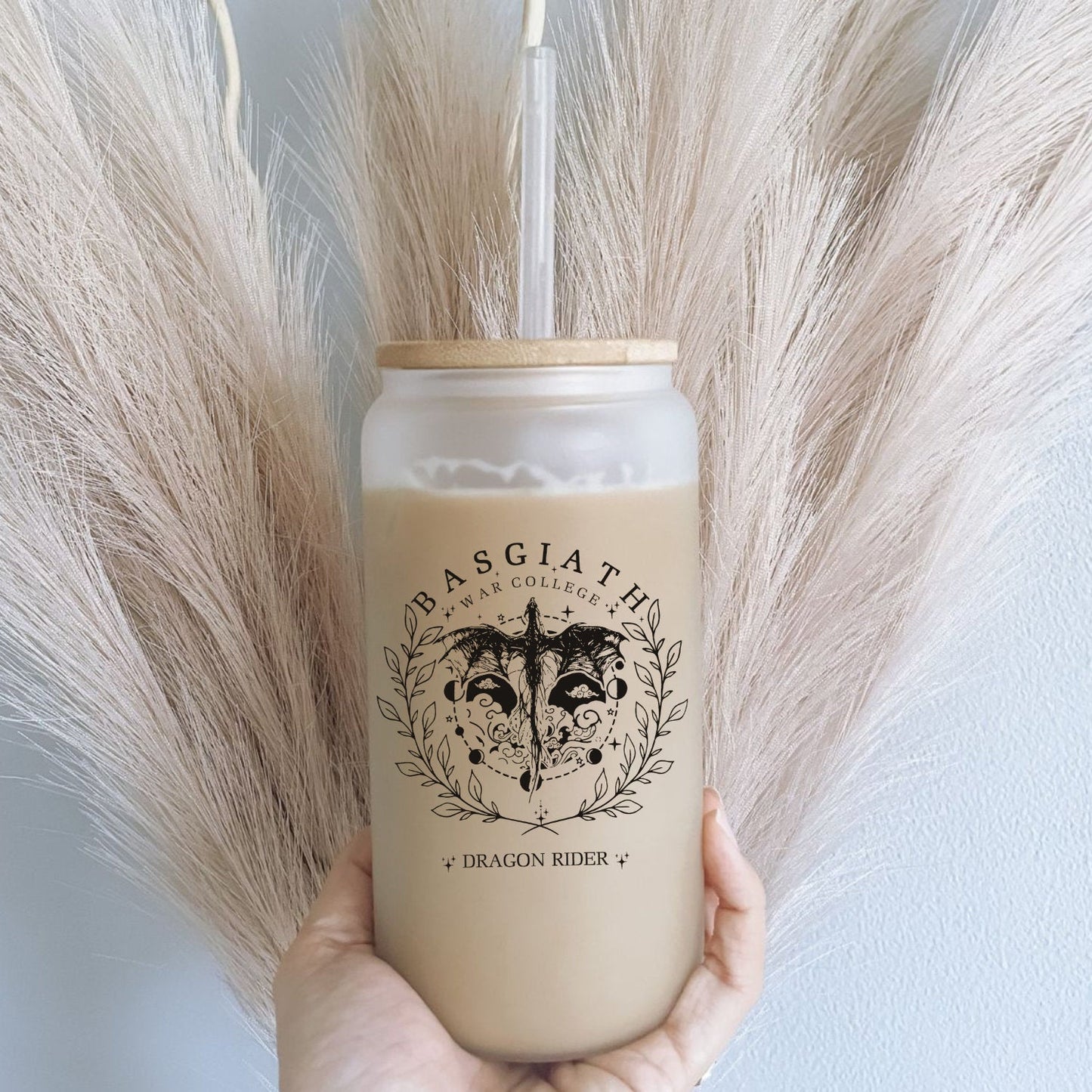 Fourth Wing Glass Tumbler, Iced Coffee Cup, Book Lover Gift, Fantasy Genre Coffee Mug, Dragon Rider Cup, Basgiath War College