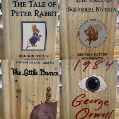 Reclaimed Wood Book Coaster Set