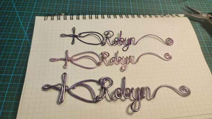 Personalized Wire Name Bookmark