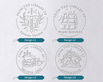 Book Embosser/Wood Stamp/Self-Inking Stamp Personalized - Comprehensive Pattern Collection Part B