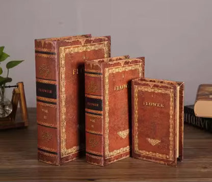 Retro Prop Books Desktop Storage Box Decoration