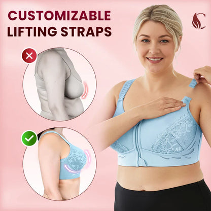 CurvyLace - Powerful Lifting & Shaping Front Zipper Bra