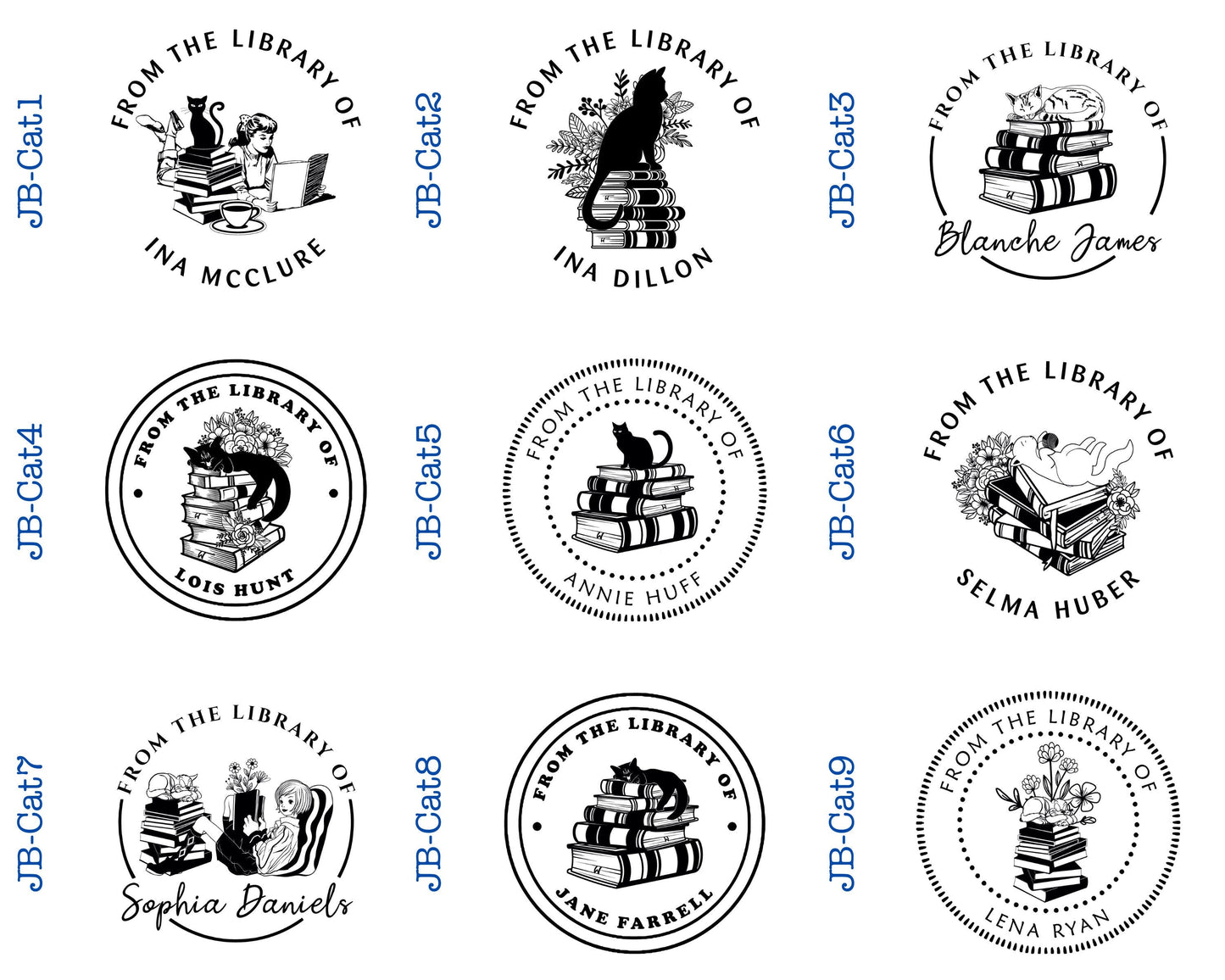 Custom CAT Book Embosser | Monogram Book Stamp Embosser | Rubber Stamp, Self Inking Stamp or Embosser