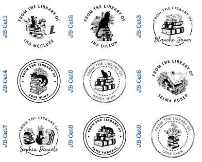 Custom CAT Book Embosser | Monogram Book Stamp Embosser | Rubber Stamp, Self Inking Stamp or Embosser