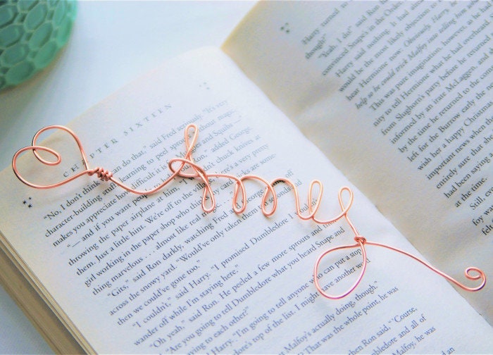 Personalized Wire Name Bookmark