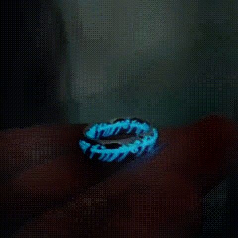 Elvish Rings Glow in the Dark, 1:1 Replica, Magical Halloween gift for couples, for boyfriend or just for yourself(set of 2 free ship)