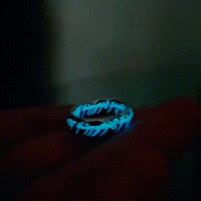 Elvish Rings Glow in the Dark, 1:1 Replica, Magical Halloween gift for couples, for boyfriend or just for yourself(set of 2 free ship)