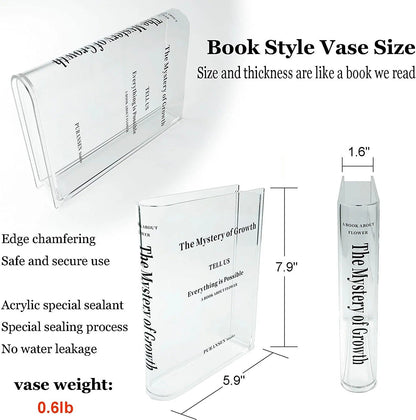 Acrylic Book Shaped Vase