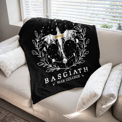 Basgiath War College Blanket, Spicy Romance Bookish Gift, Fourth Wing Dragon Rider Reading Throw, Iron Flame, ACOMAF, Xaden, Book Lover Idea