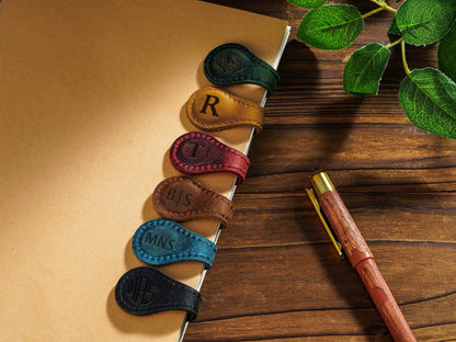 Personalized Leather Magnetic Bookmark