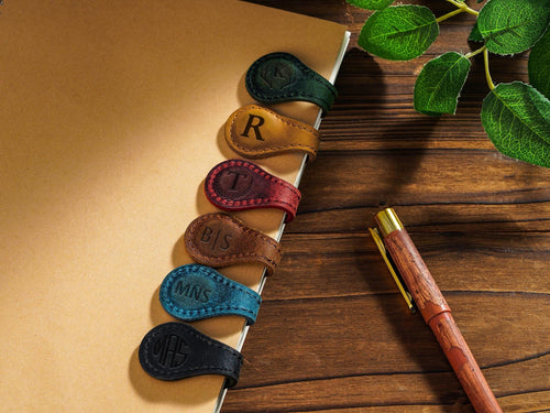 Personalized Leather Magnetic Bookmark