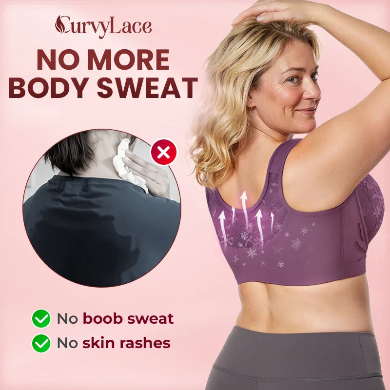 CurvyLace - Powerful Lifting & Shaping Front Zipper Bra
