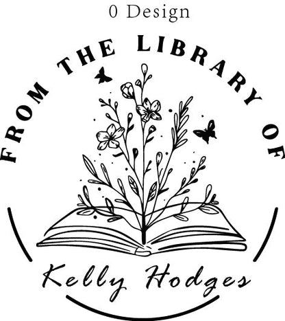 Custom Personalized Book Stamp, Library of Stamp