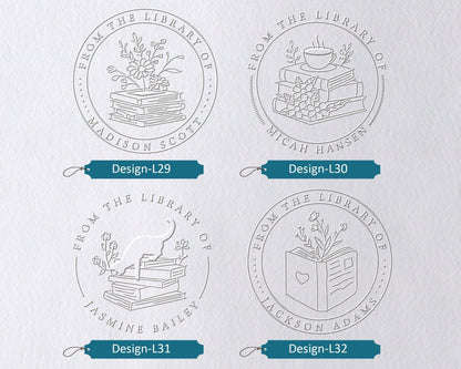 Book Embosser/Wood Stamp/Self-Inking Stamp Personalized - Comprehensive Pattern Collection Part B