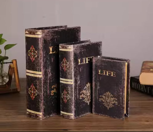 Retro Prop Books Desktop Storage Box Decoration