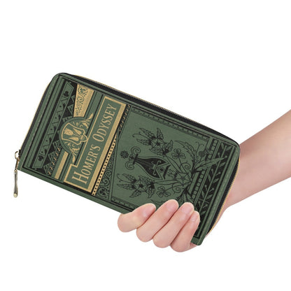 Book Wallets , Book Clutch, Book Lover Gift, Best Holiday Gifts, Purple Purse Bag, Charlotte Bronte, Zip Around Wallet