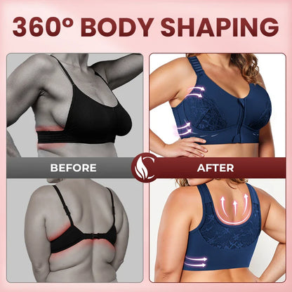 CurvyLace - Powerful Lifting & Shaping Front Zipper Bra