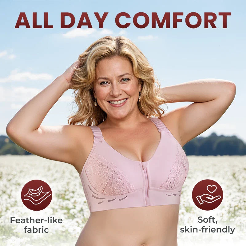 CurvyLace - Powerful Lifting & Shaping Front Zipper Bra