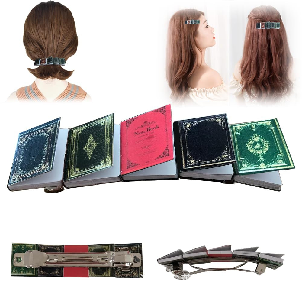 Miniature Book Hair Clip