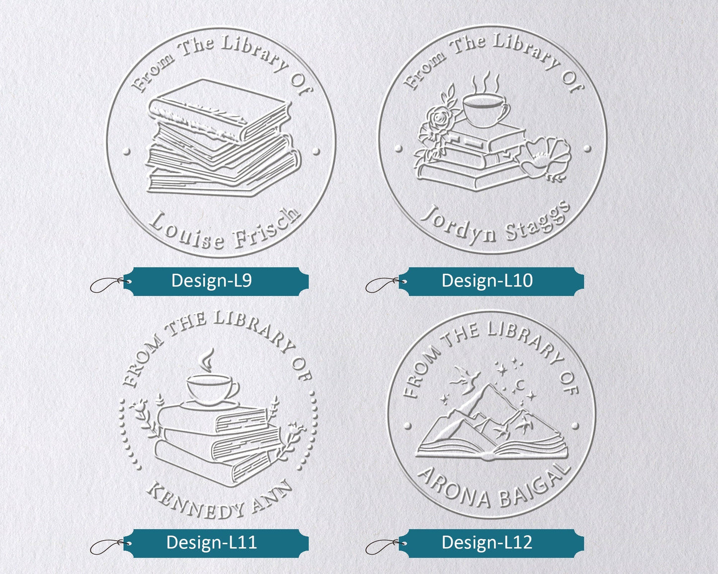 Book Embosser/Wood Stamp/Self-Inking Stamp Personalized - Comprehensive Pattern Collection Part B