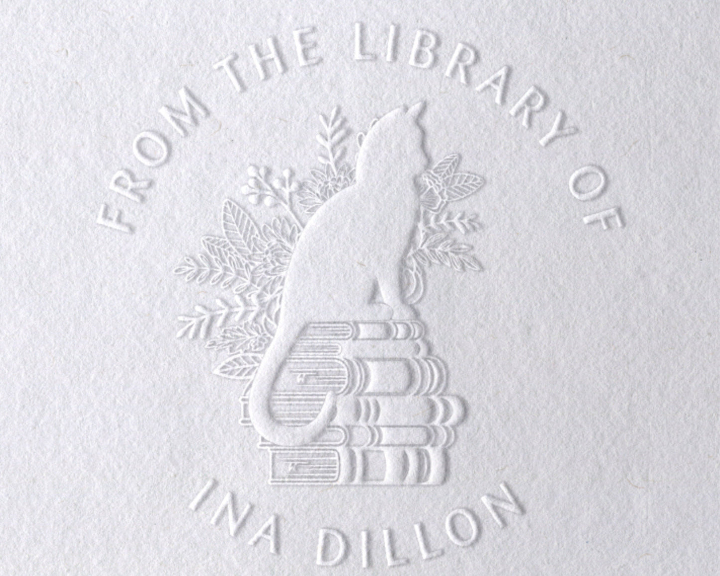 Custom CAT Book Embosser | Monogram Book Stamp Embosser | Rubber Stamp, Self Inking Stamp or Embosser