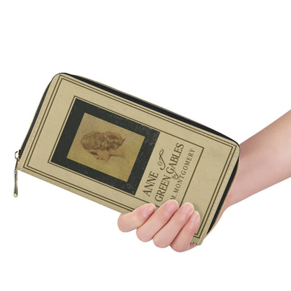 Book Wallets , Book Clutch, Book Lover Gift, Best Holiday Gifts, Purple Purse Bag, Charlotte Bronte, Zip Around Wallet