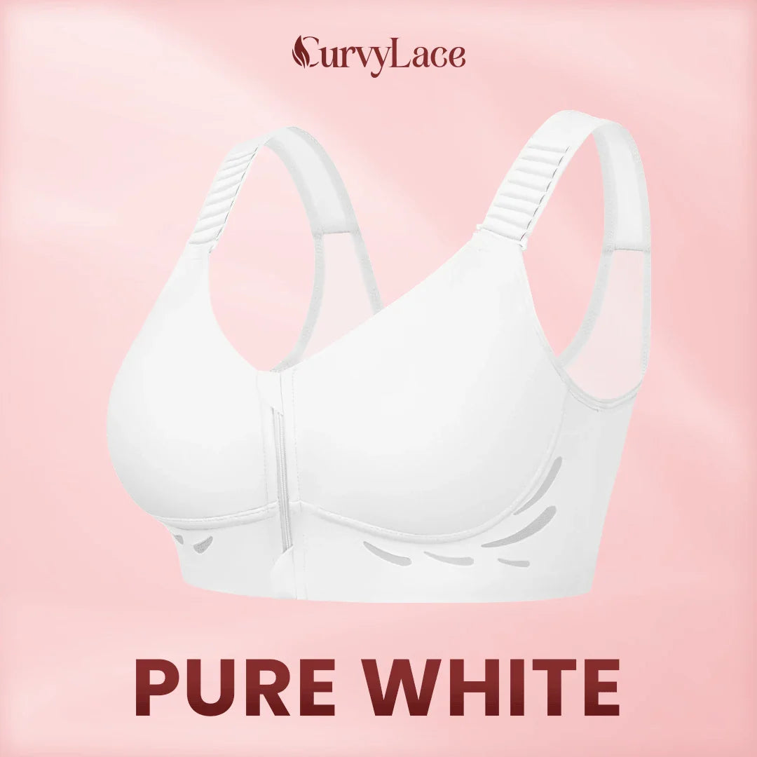 CurvyLace - Powerful Lifting & Shaping Front Zipper Bra