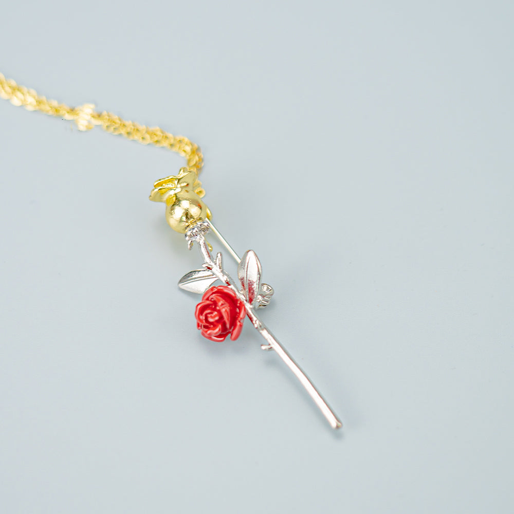Little Prince's Rose Necklace,Valentine's Day Gift for Her