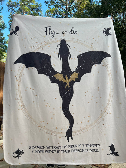 Fleece Blanket / gift for reader / fourth wing inspired blanket / cozy blanket gift / christmas gift