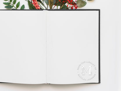 Personalized Book Embosser | Rubber Stamp, Self Inking Stamp or Embosser | Monoalphabetic Style