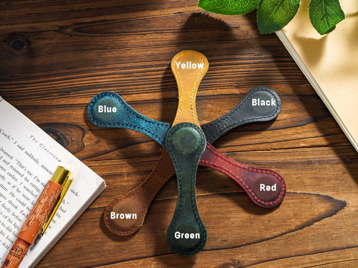 Personalized Leather Magnetic Bookmark