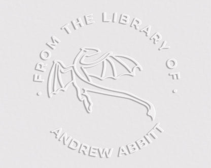 Flying Dragon Custom Embosser Personalized Custom From the Library of  Book Stamp, Custom Self-Inking Stamp