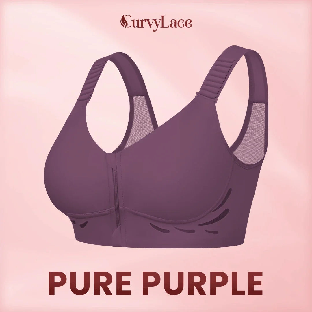 CurvyLace - Powerful Lifting & Shaping Front Zipper Bra