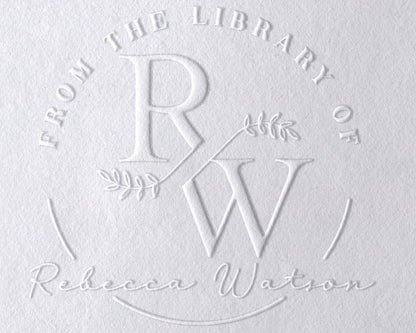Personalized Book Embosser | Stamp | Self Inking Stamp | Double Letter Style