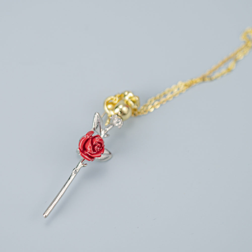 Little Prince's Rose Necklace,Valentine's Day Gift for Her
