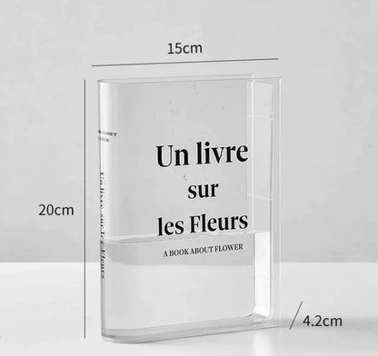 Acrylic Book Shaped Vase