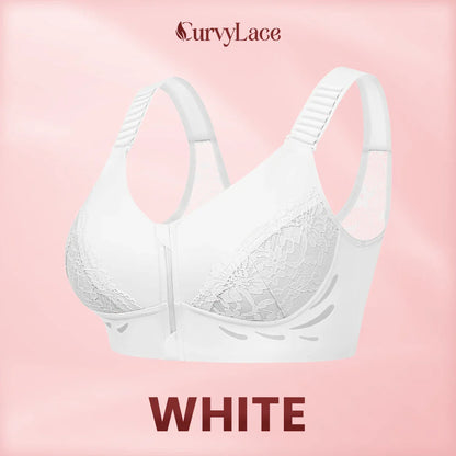 CurvyLace - Powerful Lifting & Shaping Front Zipper Bra