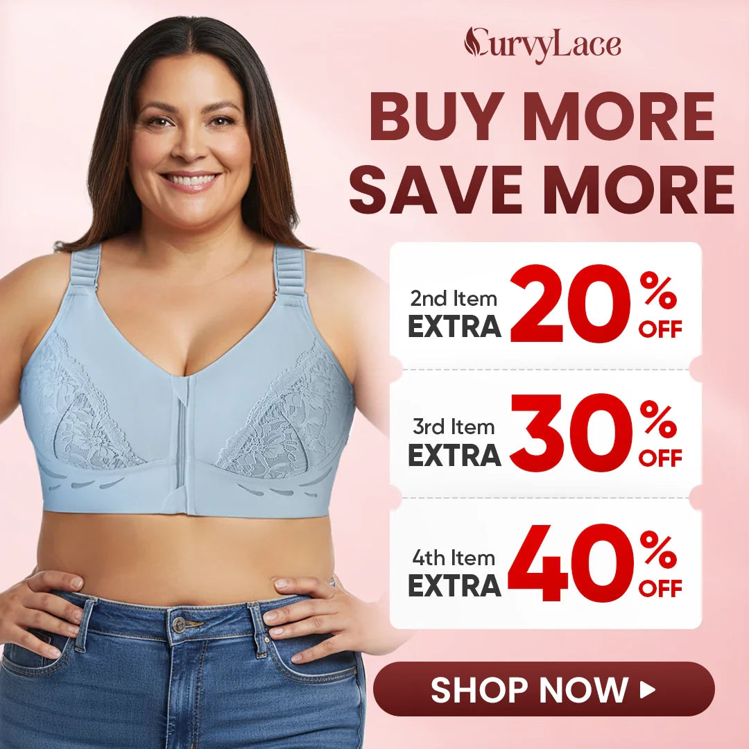CurvyLace - Powerful Lifting & Shaping Front Zipper Bra