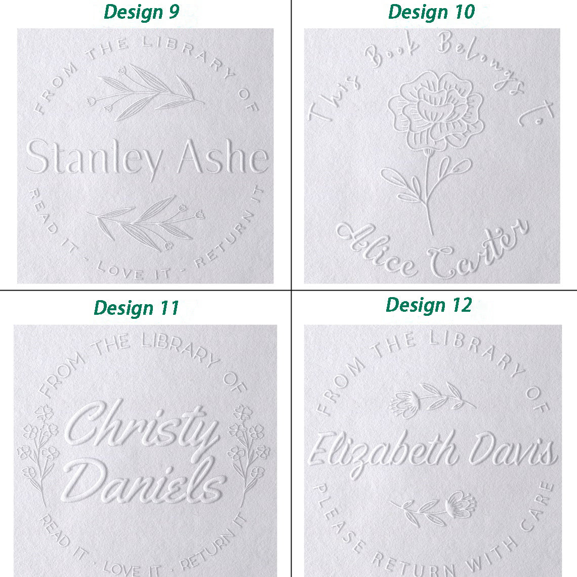 Custom Personalized Book Stamp, Library of Stamp