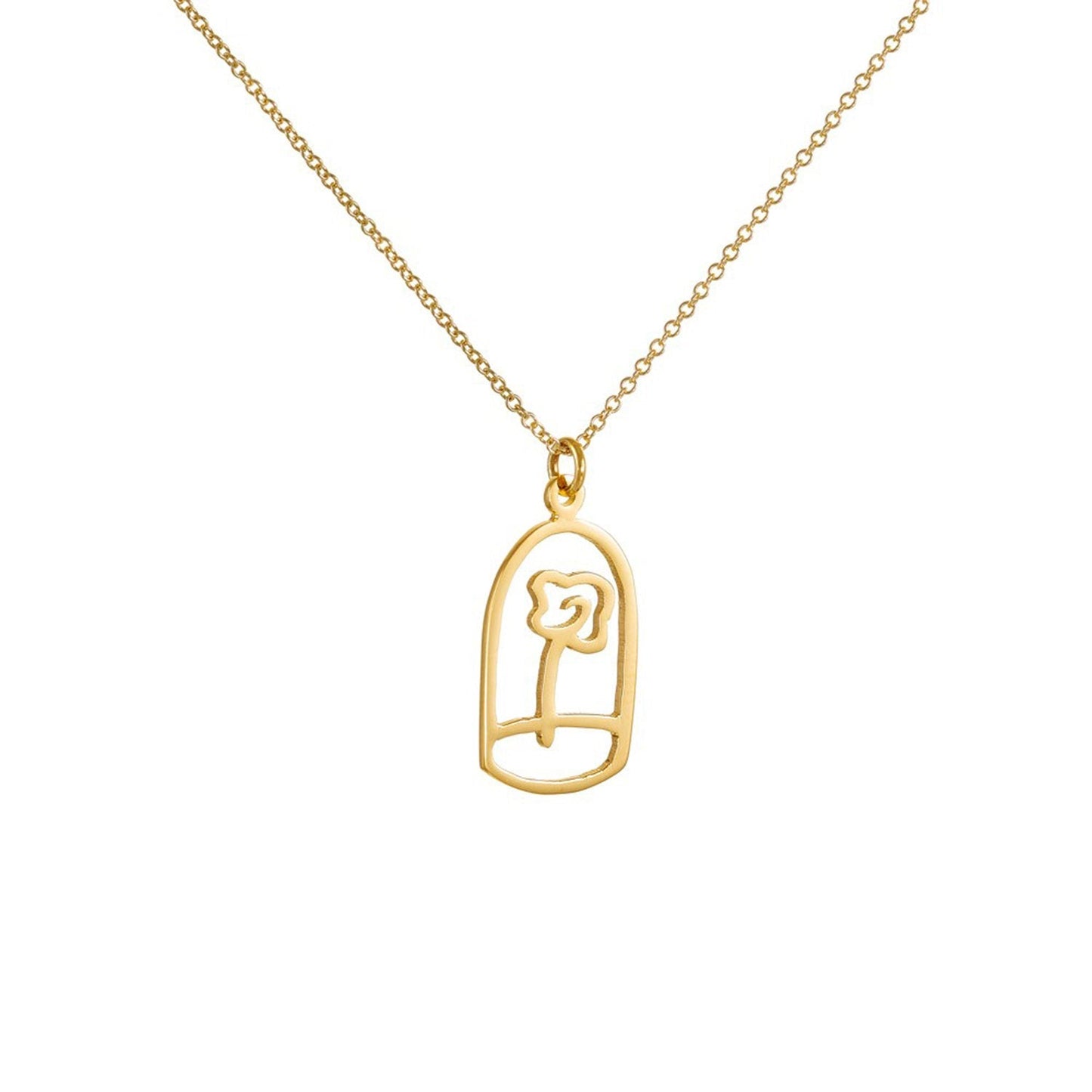 The Little Prince's Rose Necklace,Snake swallowing elephant Necklace,Unique Gift for Her