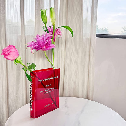 Acrylic Book Shaped Vase