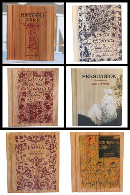 Reclaimed Wood Book Coaster Set