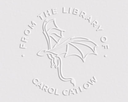 Flying Dragon Custom Embosser Personalized Custom From the Library of  Book Stamp, Custom Self-Inking Stamp