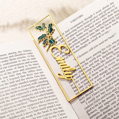 Custom Birthday Flower Stainless Steel Bookmarks