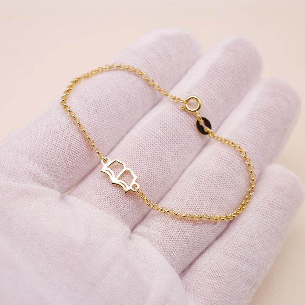 Book Bracelet, Minimalist Open Book Bracelet, Book Lover Bracelet