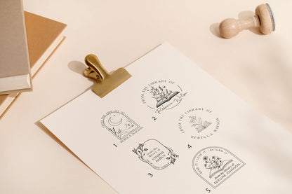 Book Embosser/Wood Stamp/Self-Inking Stamp Personalized - Comprehensive Pattern Collection Part B