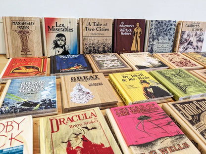 Reclaimed Wood Book Coaster Set