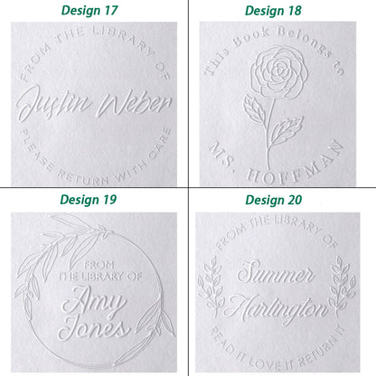 Custom Personalized Book Stamp, Library of Stamp