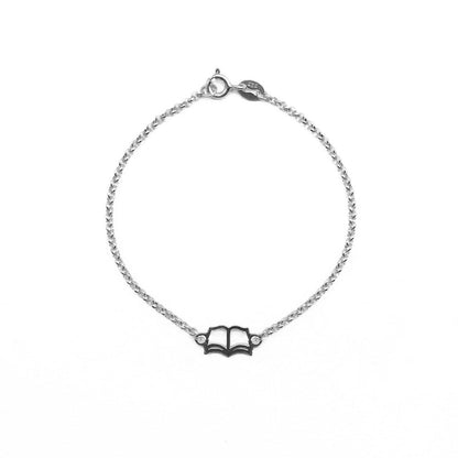 Book Bracelet, Minimalist Open Book Bracelet, Book Lover Bracelet